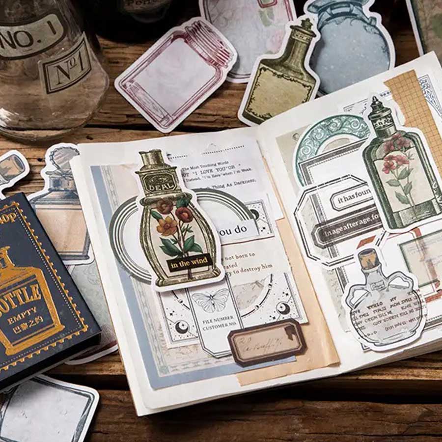 Stickers Frascos Antiguos - Papelería Vintage en México – Chíkidi